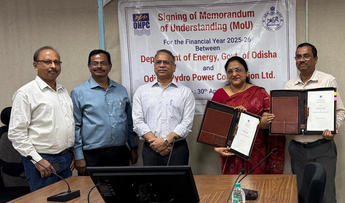OHPC Signed MOU with the Department of Energy, Govt. of Odisha for the Financial Year 2025-26